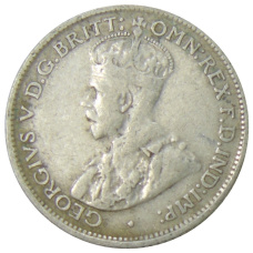 Монета 6 пенсов 1936 года Австралия (реверс)