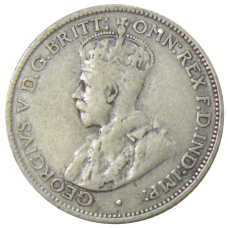 Монета 6 пенсов 1936 года Австралия (реверс)