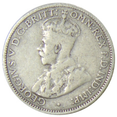 Монета 6 пенсов 1936 года Австралия (реверс)