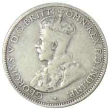 Монета 6 пенсов 1936 года Австралия (реверс)