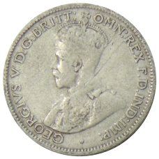 Монета 6 пенсов 1936 года Австралия (реверс)