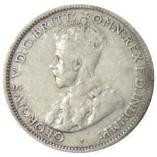 Монета 6 пенсов 1936 года Австралия (реверс)