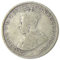 Монета 6 пенсов 1925 года Австралия (реверс)