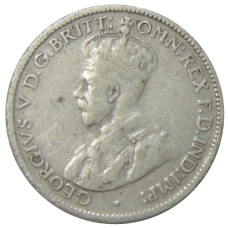 Монета 6 пенсов 1936 года Австралия (реверс)