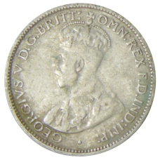 Монета 6 пенсов 1936 года Австралия (реверс)