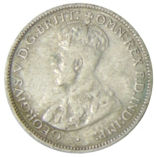 Монета 6 пенсов 1936 года Австралия (реверс)