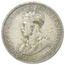 Монета 6 пенсов 1936 года Австралия (реверс)