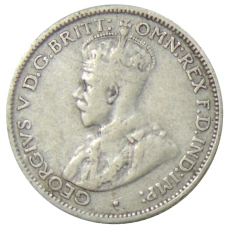 Монета 6 пенсов 1936 года Австралия (реверс)