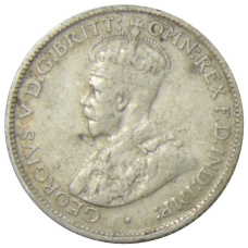 Монета 6 пенсов 1936 года Австралия (реверс)