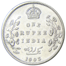 Монета 1 рупия 1903 года Британская Индия (аверс)