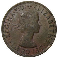 Монета 1 пенни 1957 года Австралия (реверс)