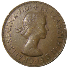 Монета 1 пенни 1961 года Австралия (реверс)