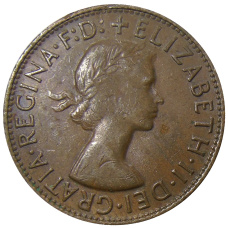 Монета 1 пенни 1961 года Австралия (реверс)