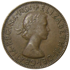 Монета 1 пенни 1961 года Австралия (реверс)