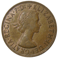 Монета 1 пенни 1962 года Австралия (реверс)