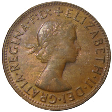 Монета 1 пенни 1962 года Австралия (реверс)