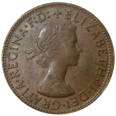 Монета 1 пенни 1962 года Австралия (реверс)