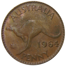 Монета 1 пенни 1964 года Австралия (аверс)