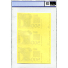Банкнота 500 куна 1993(1994) года Хорватия  (в слабе PCGS Gem UNC 68) — неразрезанный лист, пробный (вид 2)