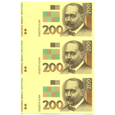 Банкнота 200 куна 1993(1994) года Хорватия — неразрезанный лист, пробный
