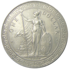 Монета 1 доллар 1908 года Великобритания (Торговый доллар) (аверс)