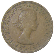 Монета 1 пенни 1957 года Австралия (реверс)