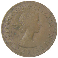 Монета 1 пенни 1958 года Австралия (реверс)