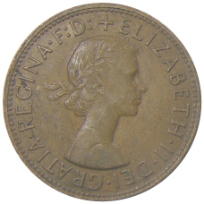 Монета 1 пенни 1958 года Австралия (реверс)