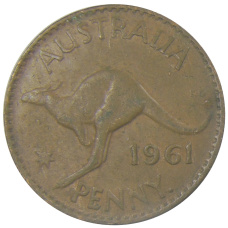 Монета 1 пенни 1961 года Австралия (аверс)