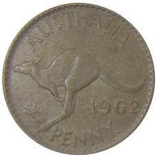 Монета 1 пенни 1962 года Австралия (аверс)