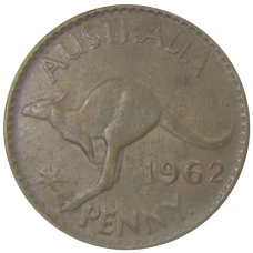 Монета 1 пенни 1962 года Австралия (аверс)