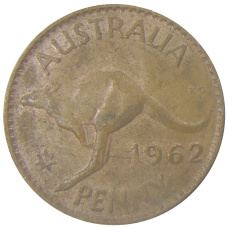 Монета 1 пенни 1962 года Австралия (аверс)