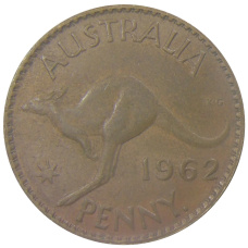 Монета 1 пенни 1962 года Австралия (аверс)
