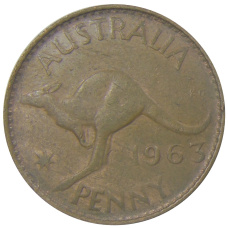 Монета 1 пенни 1963 года Австралия (аверс)
