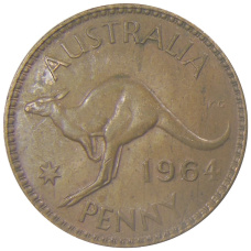 Монета 1 пенни 1964 года Австралия (аверс)