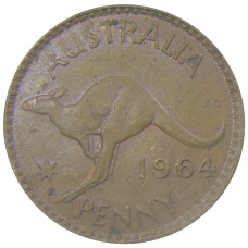 Монета 1 пенни 1964 года Австралия (аверс)