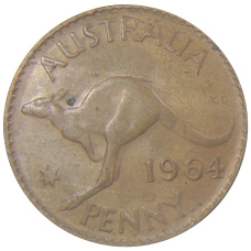 Монета 1 пенни 1964 года Австралия (аверс)