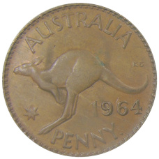 Монета 1 пенни 1964 года Австралия (аверс)