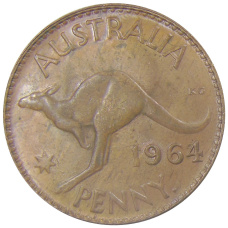 Монета 1 пенни 1964 года Австралия (аверс)