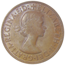 Монета 1 пенни 1964 года Австралия (реверс)