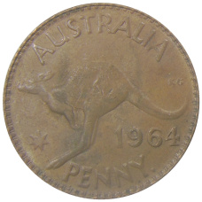 Монета 1 пенни 1964 года Австралия (аверс)