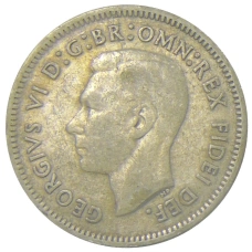 Монета 6 пенсов 1951 года Австралия (реверс)