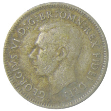 Монета 6 пенсов 1951 года Австралия (реверс)