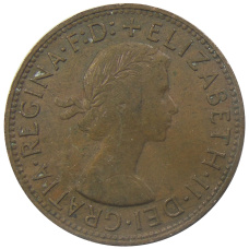 Монета 1 пенни 1957 года Австралия (реверс)