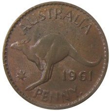 Монета 1 пенни 1961 года Австралия (аверс)