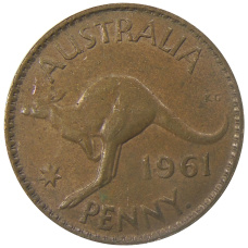 Монета 1 пенни 1961 года Австралия (аверс)