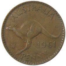 Монета 1 пенни 1961 года Австралия (аверс)