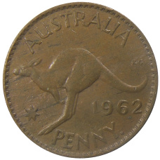 Монета 1 пенни 1962 года Австралия (аверс)