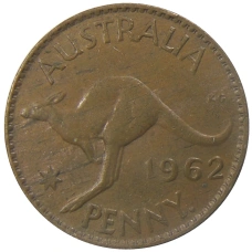 Монета 1 пенни 1962 года Австралия (аверс)