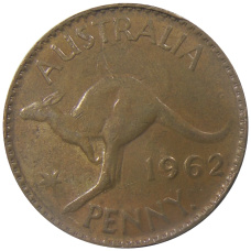 Монета 1 пенни 1962 года Австралия (аверс)